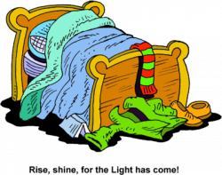 Image: Messy Bed - Rise shine for the Light has come | Christart.com