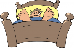 Sick person in bed clipart - Clip Art Library