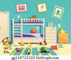 Messy Room Clip Art - Royalty Free - GoGraph
