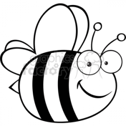 black bee clipart. Royalty-free clipart # 383303
