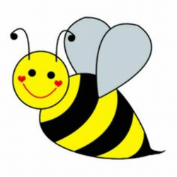 Bumble bee bee clipart image brightly colored cartoon honey bee on ...