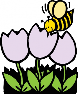 Bee And Flowers clip art Free vector in Open office drawing svg ...