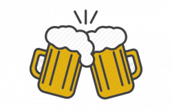 Beer Alcohol Clipart Toast Cheers Vector Transparent Png - AZPng