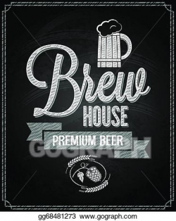 Vector Clipart - Beer menu design house chalkboard ...