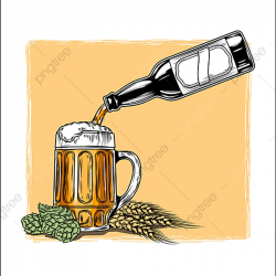 Beer Is Poured Into A Mug, Beer, Pouring, Glass PNG and ...