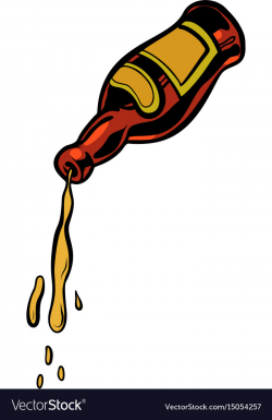 From the bottle poured beer