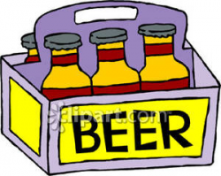 A Six Pack of Beer Bottles - Royalty Free Clipart Picture