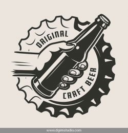 Vintage Beer Emblems Set in 2019 | Beer logo design, Beer ...