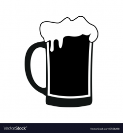 Mug of beer black simple icon