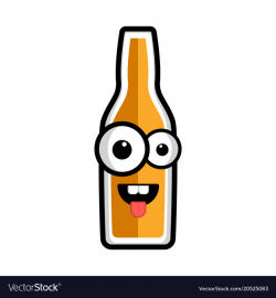 Happy beer cartoon character