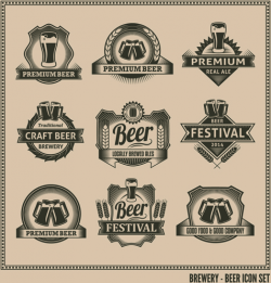 Classical beer labels creative vector Free vector in ...