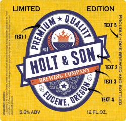 Personalized Beer Bottle Labels-Classic Logo Edition