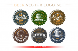 Beer logo set. + mockup in Logo Templates on Yellow Images ...
