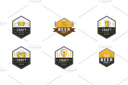 Craft beer logo vector illustration