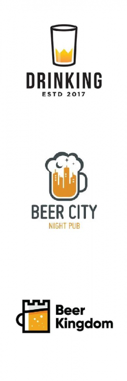 Creative beer logo design, Minimal negative space, Graphic ...