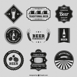 Vintage beer badges Vector | Free Download