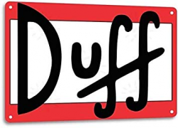 Duff Beer Logo Retro Cartoon The Simpson Wall Bar Man Cave Decor Metal Tin  Sign TIN Sign 7.8X11.8 INCH