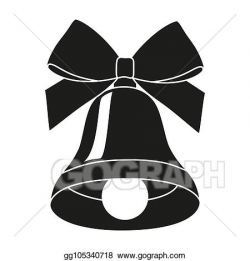 Vector Illustration - Black and white bell silhouette. EPS ...