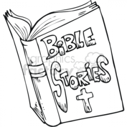 black and white bible stories book clipart. Royalty-free clipart # 164640