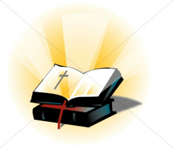 Open Bible on a Closed Bible | Bible Clipart