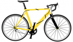 Yellow bicycle clip art - Clipartix