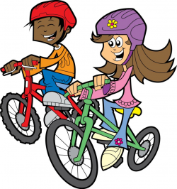 Kids riding bikes clipart free clipart images - Clipartix