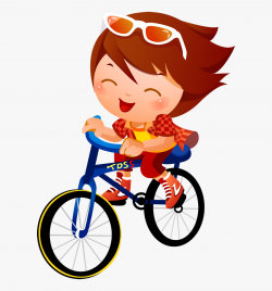 Bicycle Clipart Baby - Kids Biking Clip Art , Transparent ...