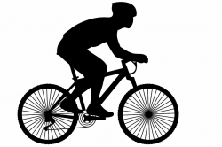 Black silhouette of a cyclist on a racing bike clipart ...