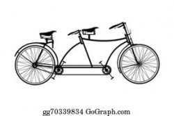 Tandem Bicycle Clip Art - Royalty Free - GoGraph