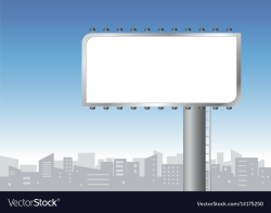 Blank billboard in the city