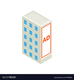 Large billboard on a building wall icon