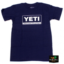 NEW YETI COOLERS BILLBOARD LOGO T-SHIRT SHORT SLEEVE MEDIUM NAVY BLUE