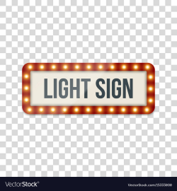Light sign realistic billboard template
