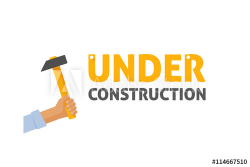 Under construction sign vector illustration, maintenance ...