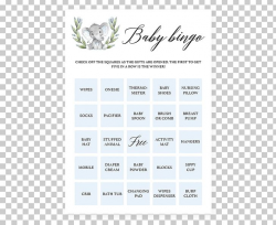 Bingo Card Baby Shower Game Diaper PNG, Clipart, Baby Shower ...
