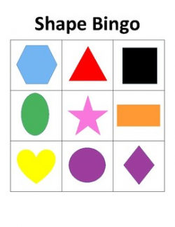 2D Shape and Color Bingo