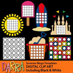 Summer Bingo Templates | Four Seasons Clipart and ...