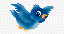 Animated Blue Bird Clipart - Cartoon Blue Bird Flying, HD Png ...