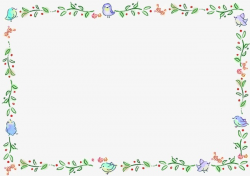 Green Leaves Border Frame Decorative Bird Lovely Mother, Frame ...