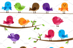 Cute Birds Clipart and Vectors
