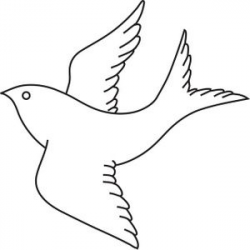 bird clipart | Bird Clipart Image: Bird in Flight Outline Drawing ...