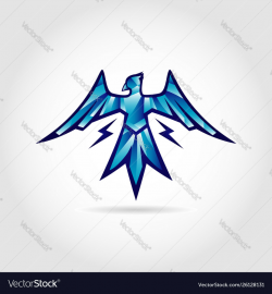 Thunder bird logo design symbol