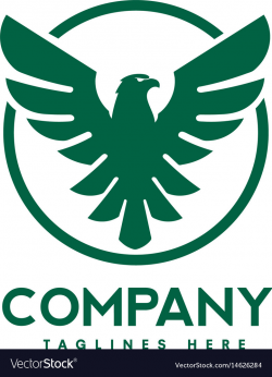 Eagle bird with circle logo