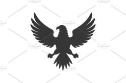 Eagle Icon. Bird Logo on White