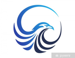 hawk logo,eagle symbol,bird icon,media modern business Wall Mural - Vinyl