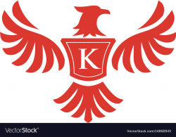 Elegant phoenix with letter k logo