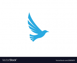 Bird eagle open wings flying logo