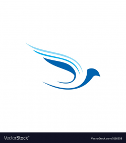 Bird fly abstract aviation logo