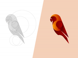 Golden ratio bird logo by Mili Roščić on Dribbble