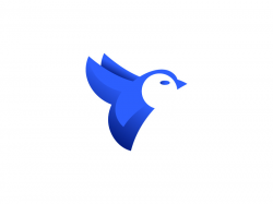 Bird logo minimal blue by Viache Slav on Dribbble